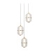 Alani Cluster Pendant Ceiling Light Matt Black Gold 3000K Warm White 3xLED-3