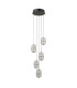 Alani Cluster Pendant Ceiling Light Matt Black Gold 3000K Warm White 5xLED-1