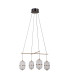 Alani Multi Arm Pendant Ceiling Light Matt Black Gold 3000K Warm White 4xLED-1