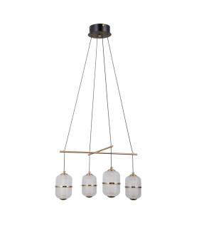 Alani Multi Arm Pendant Ceiling Light Matt Black Gold 3000K Warm White 4xLED-1