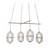 Alani Multi Arm Pendant Ceiling Light Matt Black Gold 3000K Warm White 4xLED-3