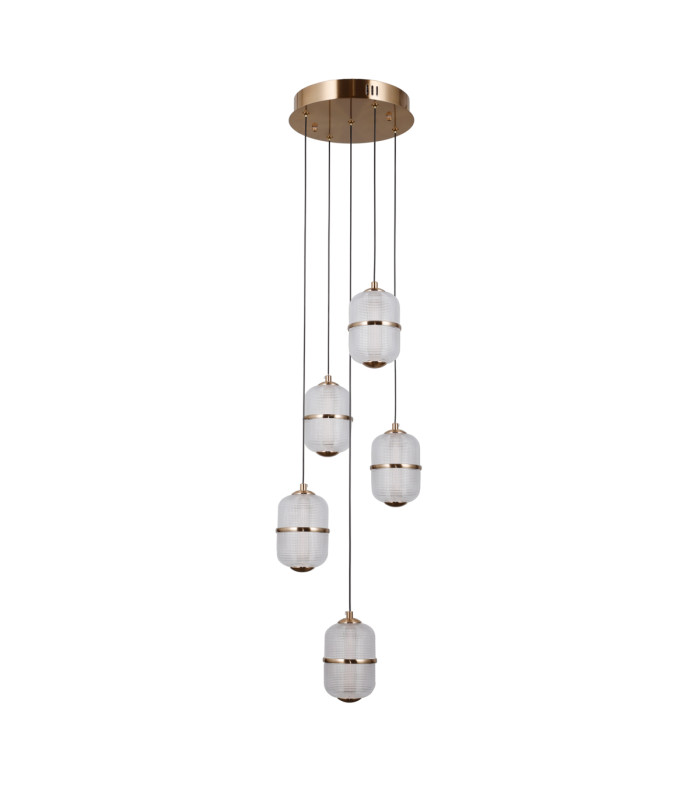 Alani Cluster Pendant Ceiling Light Gold 3000K Warm White 5xLED-1