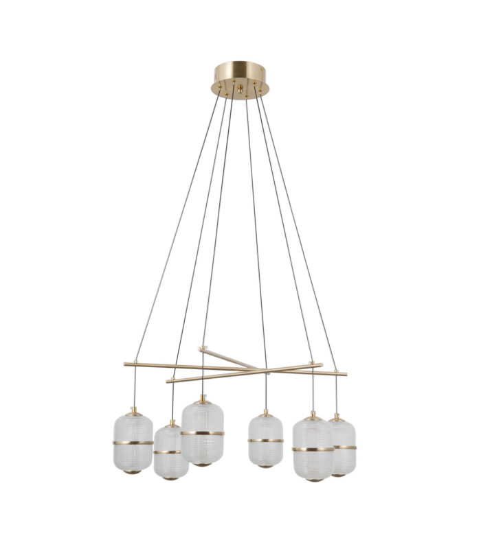 Alani Multi Arm Pendant Ceiling Light Gold 3000K Warm White 6xLED-1