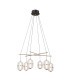 Alani Multi Arm Pendant Ceiling Light Matt Black Gold 3000K Warm White 6xLED-1