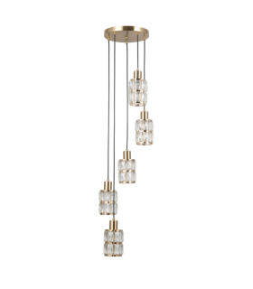 Alma Cluster Pendant Ceiling Light Gold 5xE27-1