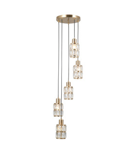 Alma Cluster Pendant Ceiling Light Gold 5xE27-2