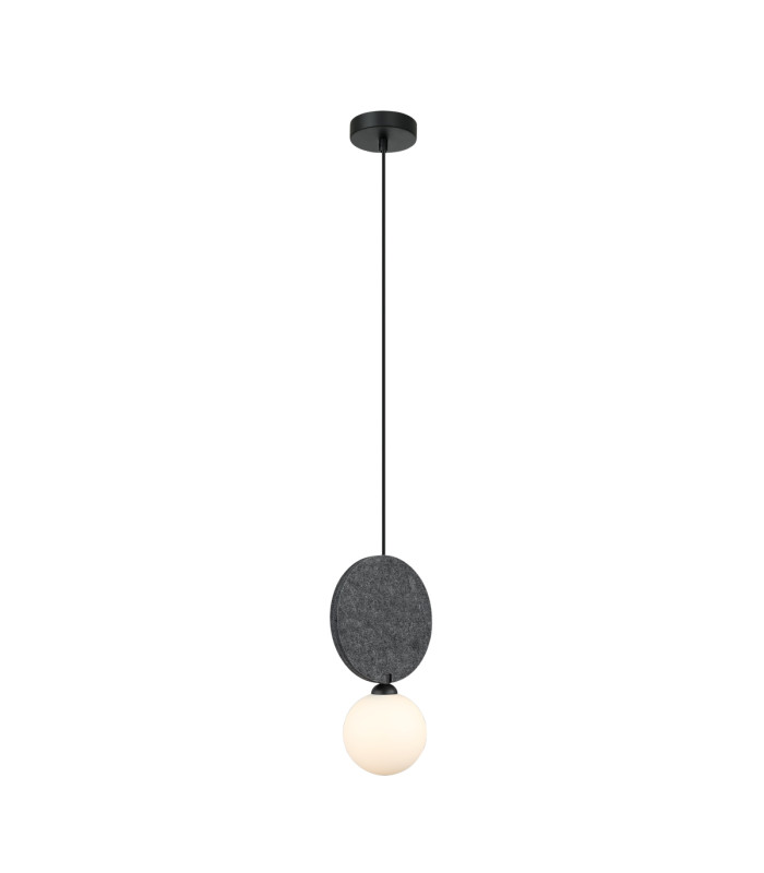 Andrea Slim Pendant Ceiling Light Black Dark Grey-2