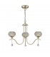 Ceiling Pendant 3 Light Antique Brass, Clear Glass - 1