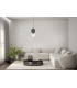 Andrea Slim Pendant Ceiling Light Black Dark Grey-5