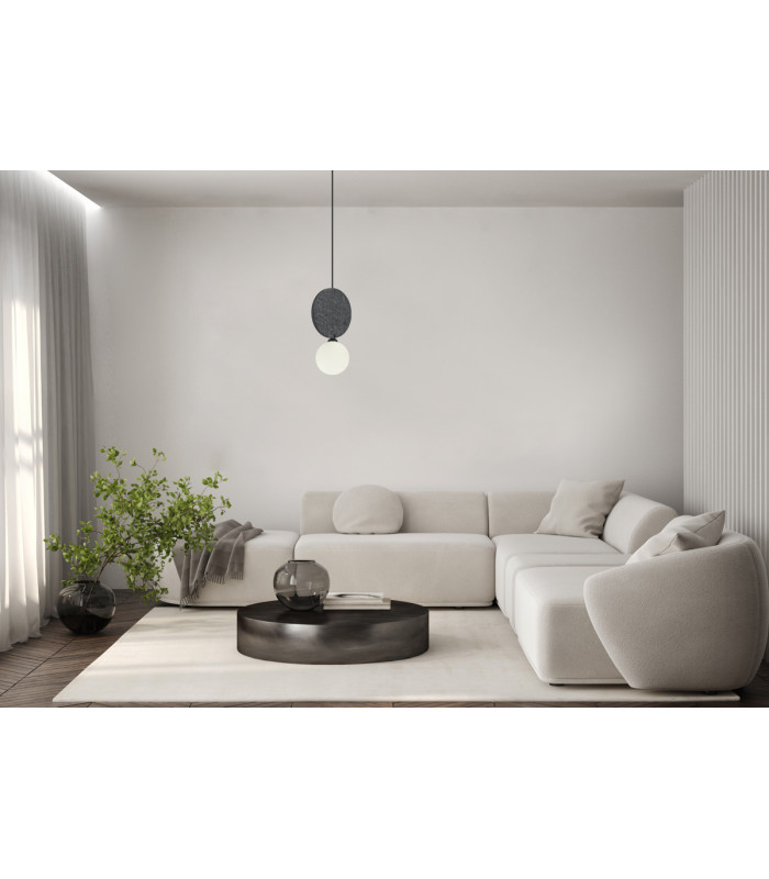 Andrea Slim Pendant Ceiling Light Black Dark Grey-5
