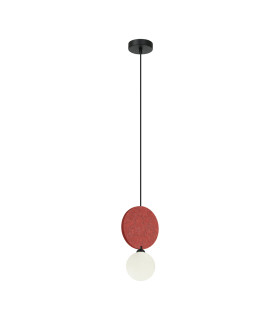 Andrea Slim Pendant Ceiling Light Black Red-1