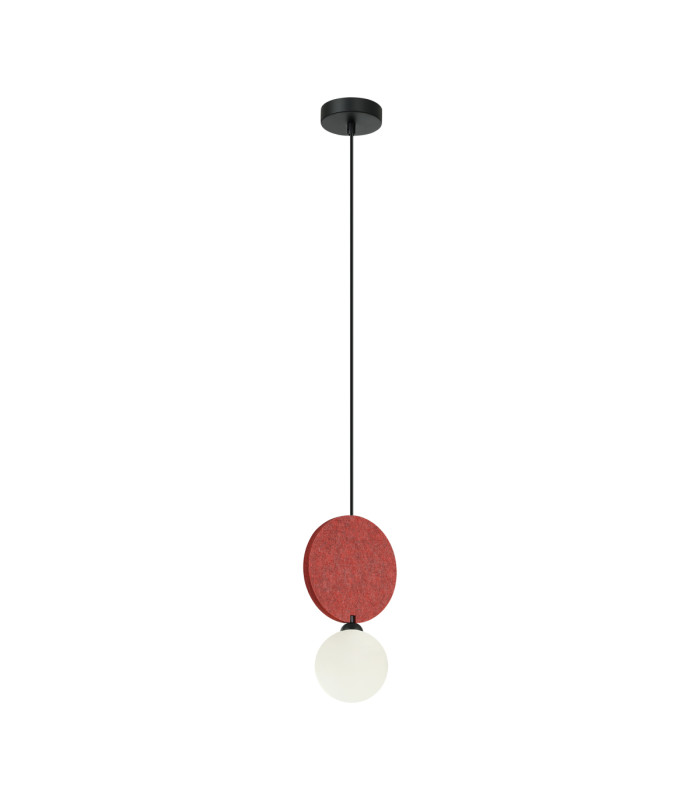 Andrea Slim Pendant Ceiling Light Black Red-1