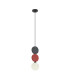 Andrea 37cm Slim Pendant Ceiling Light Black Grey Red-1
