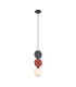 Andrea 37cm Slim Pendant Ceiling Light Black Grey Red-2