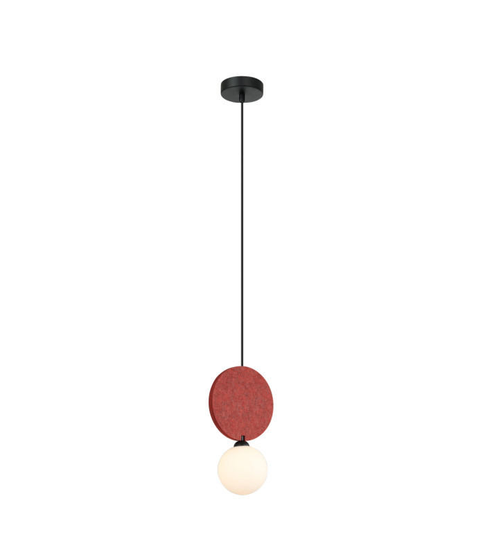 Andrea Slim Pendant Ceiling Light Black Red-2