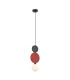 Andrea 43cm Slim Pendant Ceiling Light Black Grey Red-2