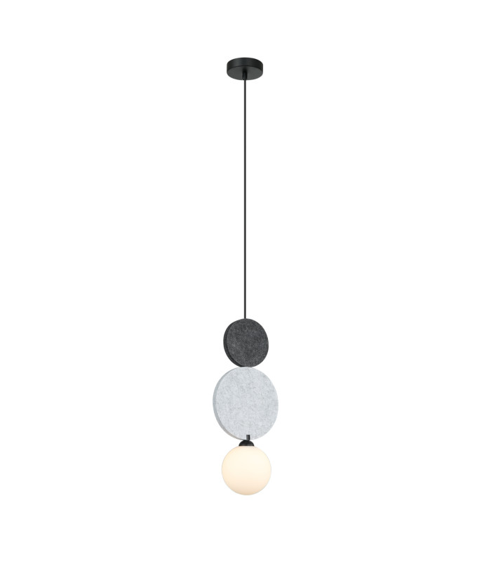 Andrea Slim Pendant Ceiling Light Black Grey-2