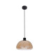 Apiro Dome Pendant Ceiling Light Black with Amber Shades-1