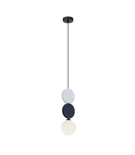 Andrea Slim Pendant Ceiling Light Black Grey Blue Navy Blue-1