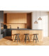 Apiro Dome Pendant Ceiling Light Black with Amber Shades-5