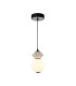 Balos I Slim Pendant Ceiling Light Matt Black with Opal Grey Ceramic Shades 3000K Warm White-1