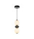 Balos III Slim Pendant Ceiling Light Matt Black with Opal Grey Ceramic Shades 3000K Warm White-1