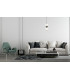 Balos III Slim Pendant Ceiling Light Matt Black with Opal Grey Ceramic Shades 3000K Warm White-5