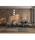 Balos IV Slim Pendant Ceiling Light Matt Black with Opal Grey Ceramic Shades 3000K Warm White-5