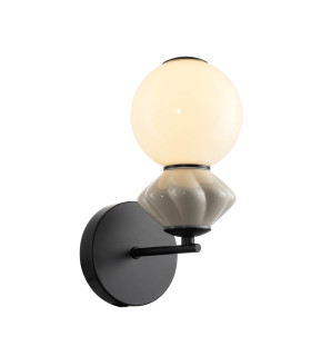 Balos I Globe Wall Lights Matt Black 3000K Warm White-1