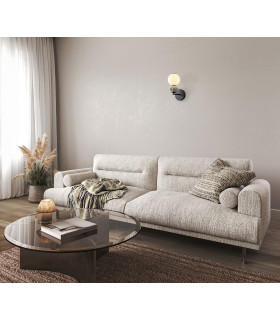 Balos I Globe Wall Lights Matt Black 3000K Warm White-5