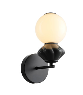 Balos II Globe Wall Lights Matt Black 3000K Warm White-1