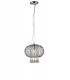 Medium Ceiling Pendant 1 Light Polished Chrome, Clear Glass - 1
