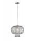 Large Ceiling Pendant 1 Light Polished Chrome, Clear Glass - 1