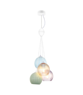 Cases II Cluster Pendant Ceiling Light Matt White 4xE14-1