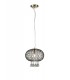 Medium Ceiling Pendant 1 Light Antique Brass, Clear Glass - 1