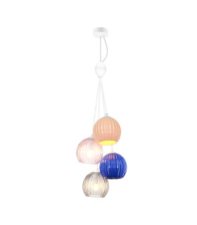 Cases I Cluster Pendant Ceiling Light Matt White 4xE14-1