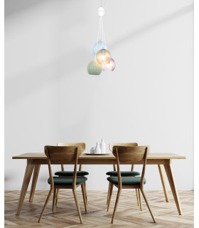 Cases II Cluster Pendant Ceiling Light Matt White 4xE14-5