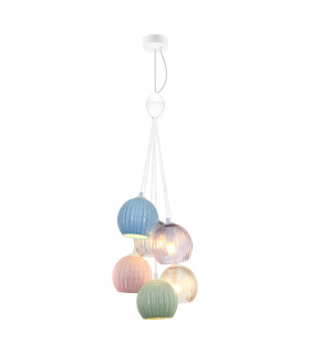Cases IV Cluster Pendant Ceiling Light Matt White 6xE14-1