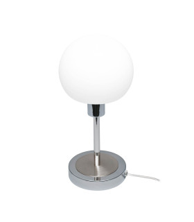 Cave Globe Table Lamp Chrome 3000K Warm White-1