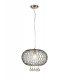 Large Ceiling Pendant 1 Light Antique Brass, Clear Glass - 1