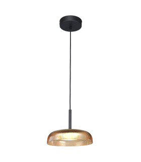 Colle Dome Pendant Ceiling Light Yellow Black 3000K Warm White-2