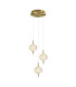 Corado Cluster Pendant Ceiling Light Gold 3000K Warm White 3xLED-4