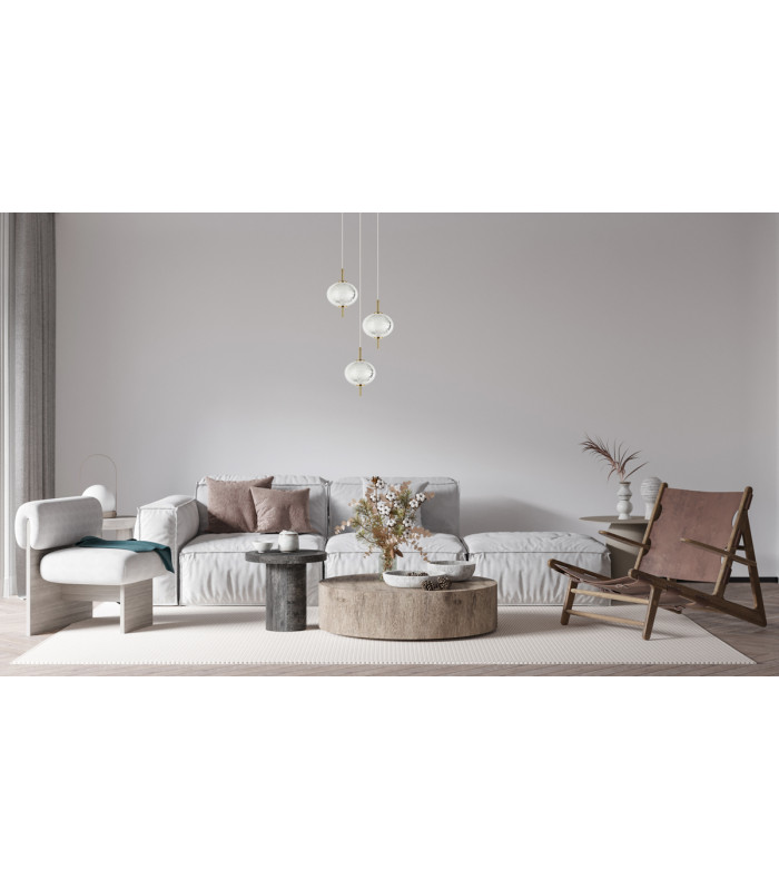 Corado Cluster Pendant Ceiling Light Gold 3000K Warm White 3xLED-5