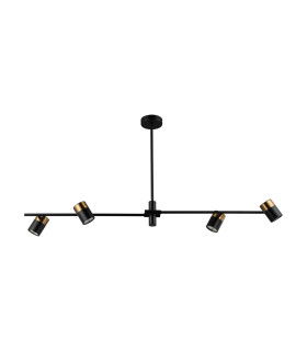 Elice Bar Pendant Ceiling Light Black Brass 4xGU10-1