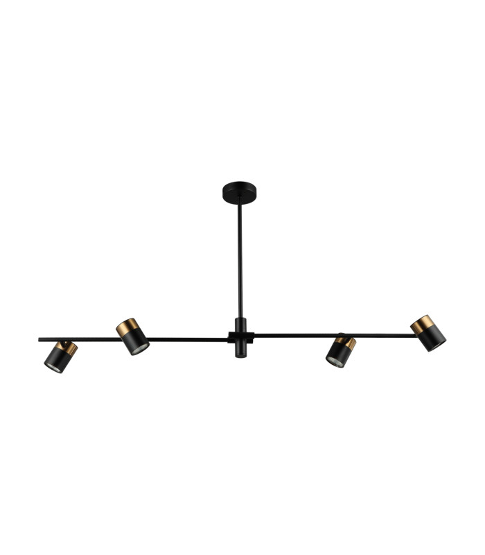 Elice Bar Pendant Ceiling Light Black Brass 4xGU10-1