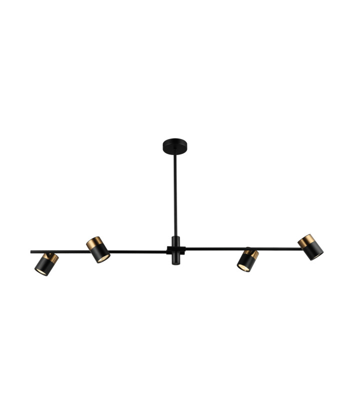 Elice Bar Pendant Ceiling Light Black Brass 4xGU10-2