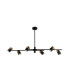 Elice Bar Pendant Ceiling Light Black Brass 6xGU10-2