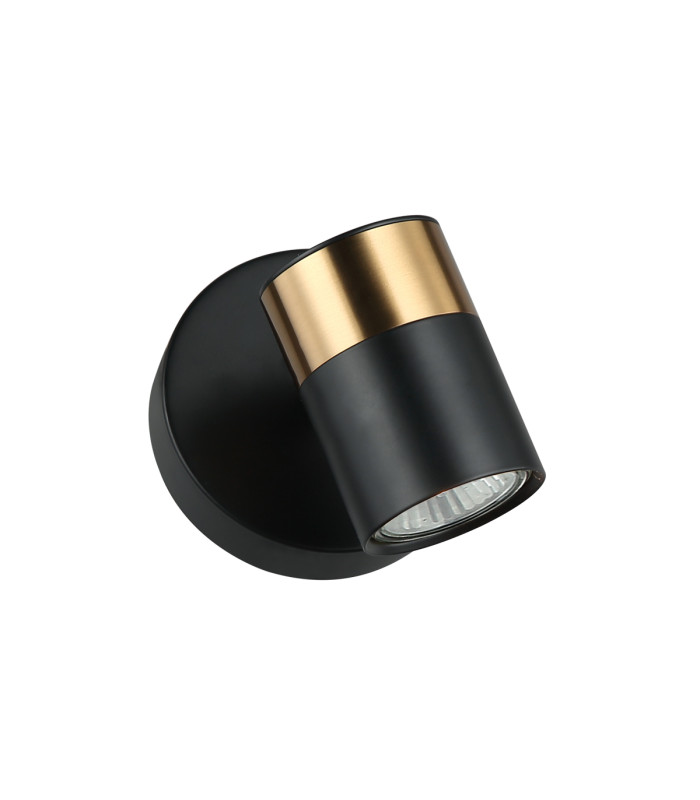 Elice Single Spotlight Black Brass-1