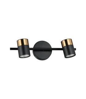 Elice Twin Ceiling Spotlight Black Brass 2xGU10-1