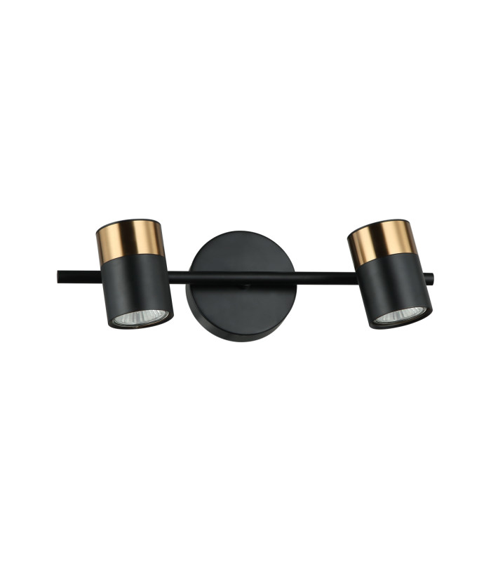 Elice Twin Ceiling Spotlight Black Brass 2xGU10-1